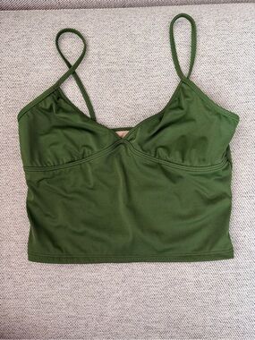 J. Crew Olive Green Lined Swim Top